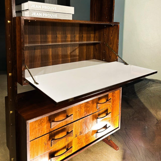 1960s Modular Brazilian Rosewood Shelving Unit by Ernesto Hauner, Brazil, 1960s - Lot 182A For Sale - Image 5 of 12