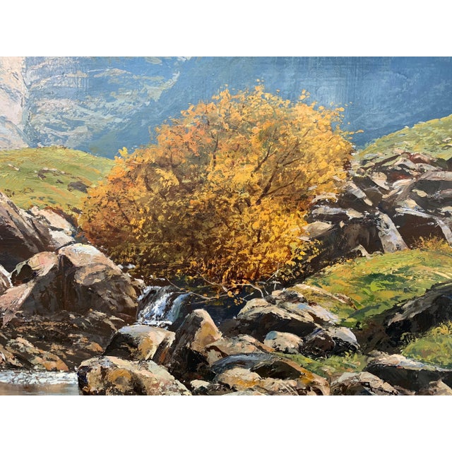 Realism Vintage Oil Painting of the English Lake District by Modern British Landscape Artist, 1986 For Sale - Image 3 of 13