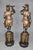 1900 - 1909 Italian-Made Nubian Blackamoor Carved Wood Polychromed Figures on Pedestals For Sale - Image 5 of 14