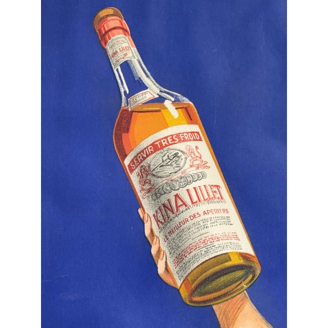 Wood Circa 1937 Robys Kina Lillet Original Poster, Framed For Sale - Image 7 of 12