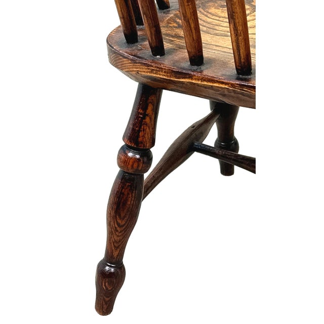 Wood 19th Century Childs Ash & Elm Windsor Armchair, 1860s For Sale - Image 7 of 11