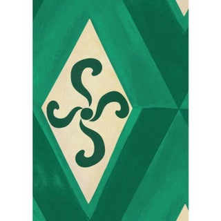 Mind the Gap Girandola Emerald Wallpaper Sample For Sale