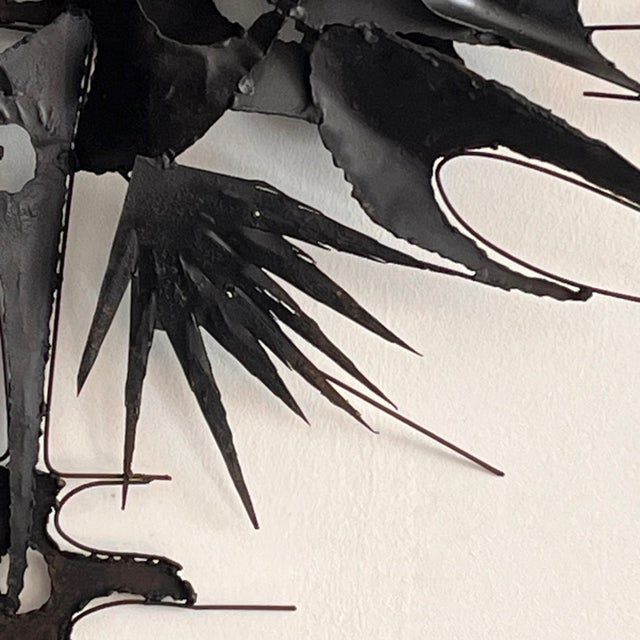 Metal Brutalist Iron Wall Sculpture by M. Di Giovanni, 1970s For Sale - Image 7 of 11
