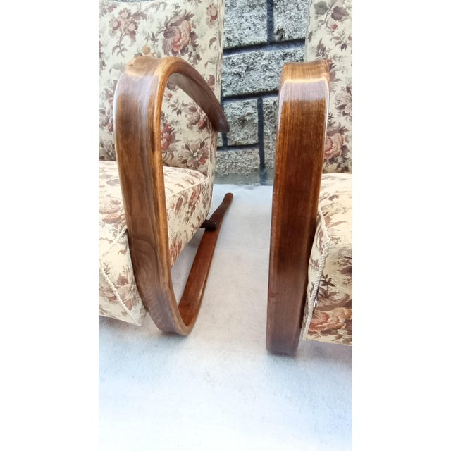 Wood H-269 Armchair by Jindrich Halabala for Up Zavody, 1930s, Set of 2 For Sale - Image 7 of 11