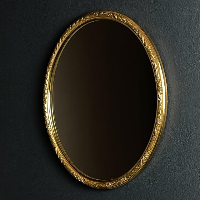 Vintage Mirror in Brass Frame, Italy, 1950s For Sale - Image 11 of 14