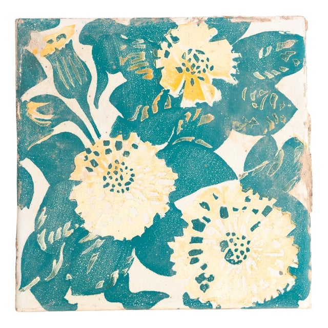 Antoni Gaudí, Decorative Spanish Tile of Casa Vicens, 1888, Ceramic For Sale