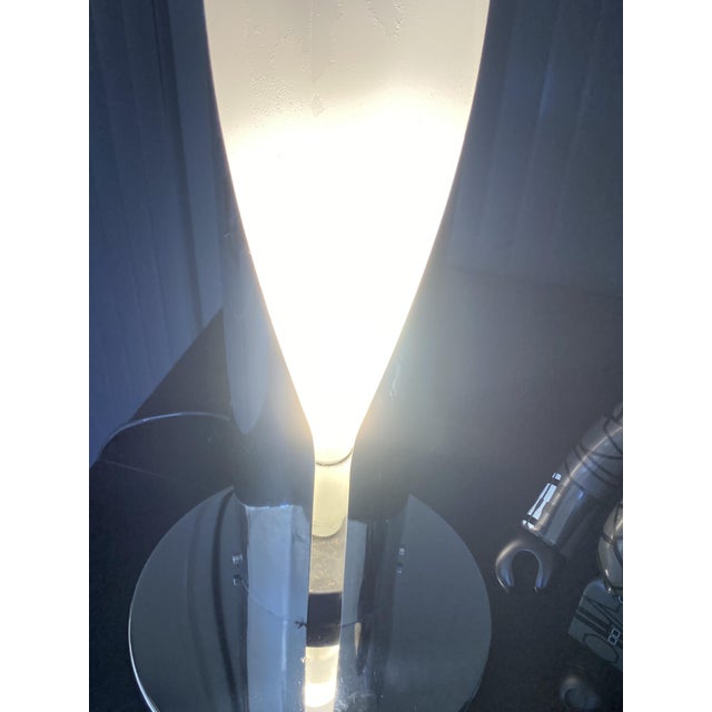 Vintage Chrome Flame Lamp in the style of Goffredo Reggiani, 1970s For Sale - Image 3 of 18
