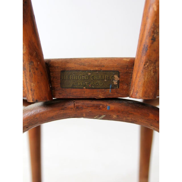 Antique Herhold Chair Co Bentwood Cafe Chair For Sale - Image 9 of 15