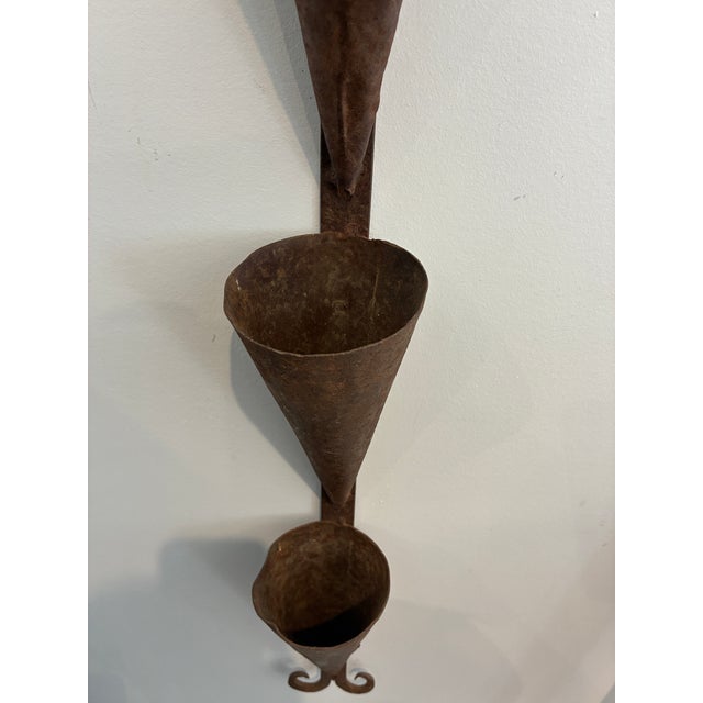 Vintage Metal Wall Hung Decorative Plant Holder For Sale In New York - Image 6 of 8
