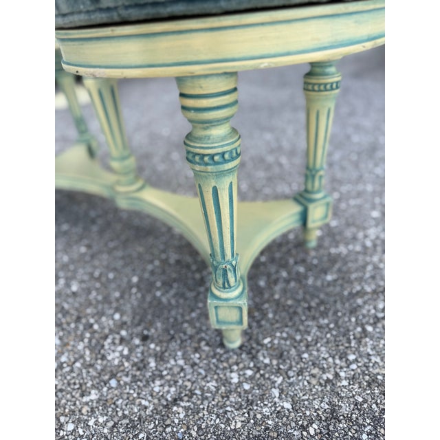 Mid 20th Century Swedish, Gustavian Style Double Seat Painted Piano Bench For Sale - Image 4 of 10