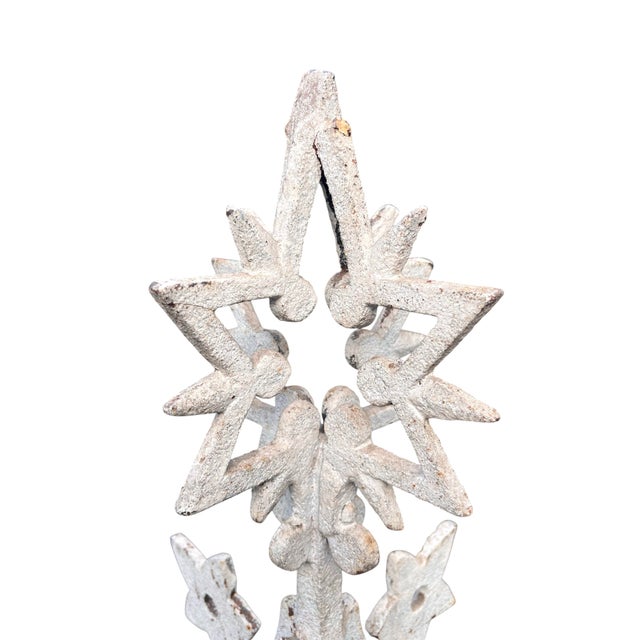 Mid 19th Century Antique Mounted "Widow's Walk" Iron Architectural Element on Painted Wood Base For Sale - Image 5 of 11