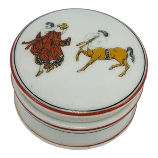 Neoclassical Ceramic Trinket Box For Sale