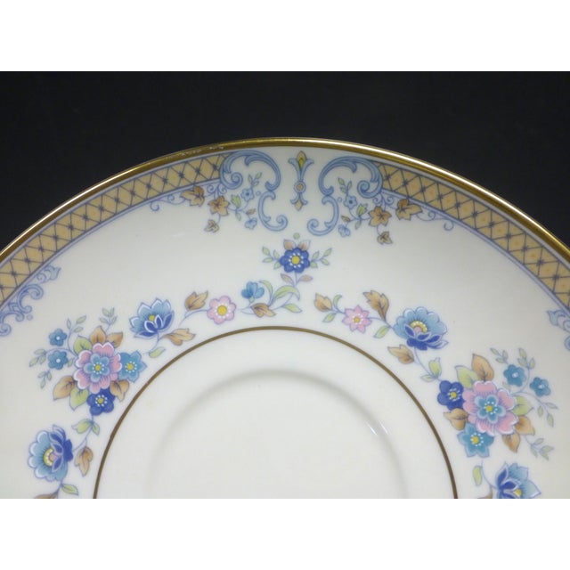Mid 20th Century Mid 20th Century 6 Avonlea Minton Bone China Set Cream Soup Bowl Cup & Saucer Gold England Mint - 12 pcs For Sale - Image 5 of 6
