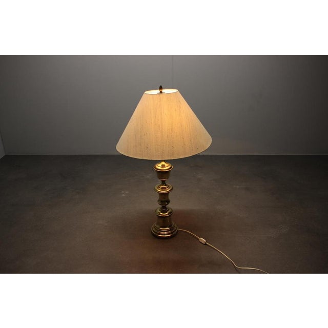 Silver Large Mid-Century Modern Czechoslovakian Table Lamp, 1970s For Sale - Image 8 of 11