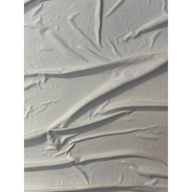 Contemporary 1970s Large Minimalist Plaster Painting -Ridges and Waves For Sale - Image 3 of 4