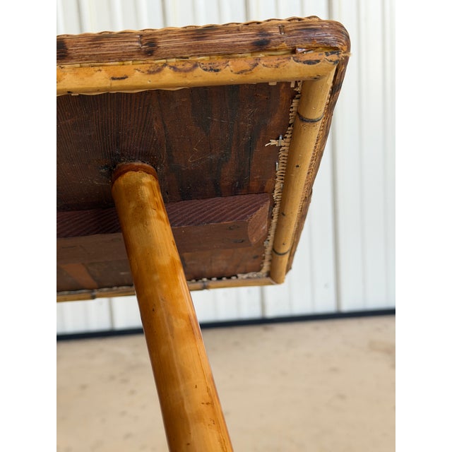 Antique Restored English Victorian Bamboo Side Table For Sale - Image 9 of 12