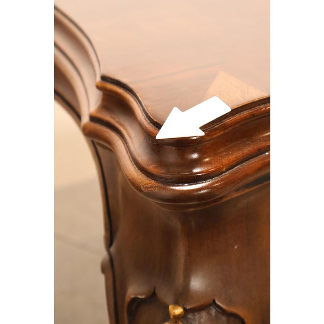 Wood Karges French Louis XV Style Walnut Expandable Dining Table For Sale - Image 7 of 18