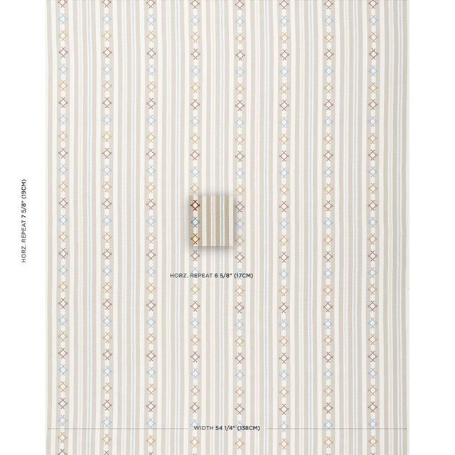 Inspired by Ukrainian needlework, Rhodes Stripe is a woven stripe overlaid with charming, cross-stitched flourishes that...