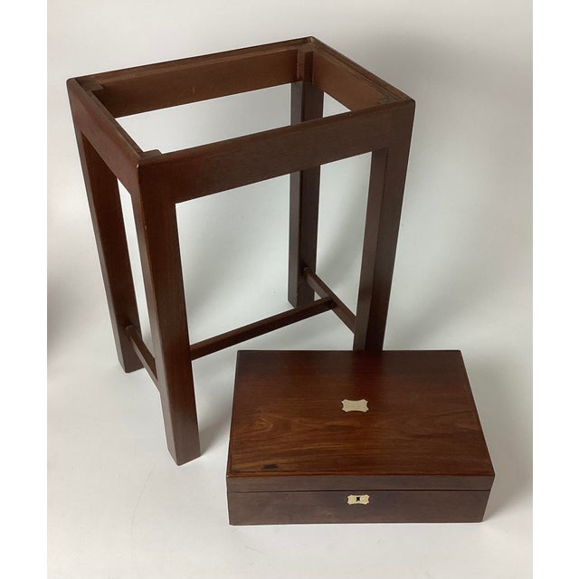 Mid 19th Century Antique 19th C Georgian Mahogany Writing Box on Stand For Sale - Image 5 of 13