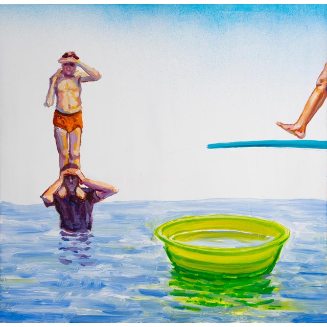 Dave King, First Steps, 2000s, Oil Painting on Aluminum Panel For Sale - Image 6 of 6
