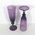 Mid-Century Modern Vintage Pair of Amethyst Champagne Glass Flutes Plum Purple For Sale - Image 3 of 8
