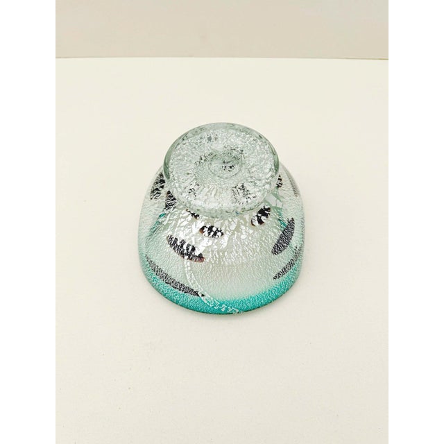 Murano Blown Glass Trinket Dish with Silver Inlays from Vetri Murano, Italy, 1960 For Sale - Image 4 of 9
