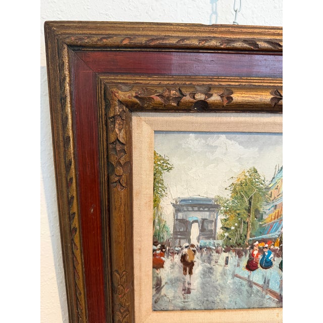 Textile Late 20th Century Listed Italian Artist Antonio De Vity(1901-1993) Original Oil Painting on Canvas For Sale - Image 7 of 9