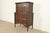 English Berkey & Gay Style Antique English Jacobean Carved Walnut Highboy Dresser, Circa 1920s For Sale - Image 3 of 16