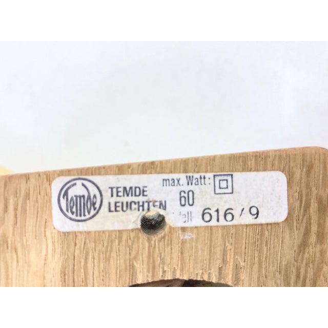 Wall Lamps in Oak and Glass from Temde Leuchten, 1970s, Set of 2 For Sale - Image 9 of 10