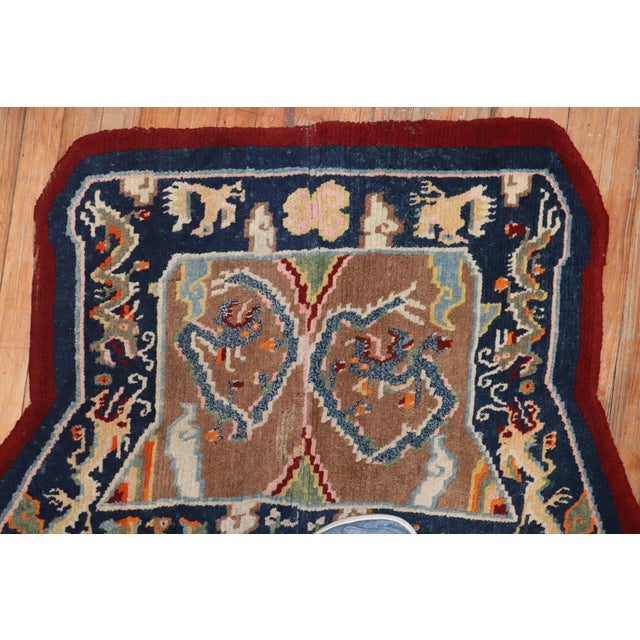 Early 20th Century Tibetan Dragon Horse Cover Textile Rug - 2'5" x 4' For Sale - Image 17 of 18