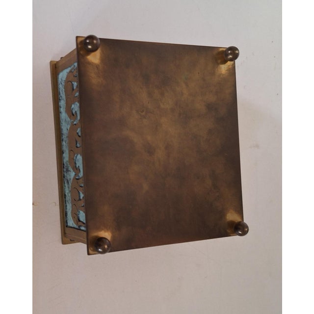 Metal Art Deco Brass Lidded Box with Polished African Motifs, 1930s For Sale - Image 7 of 8