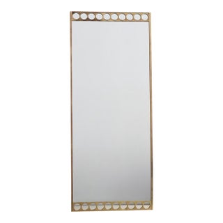 1960s Swedish Brass Mirror by Fröseke Ab Nybrofabriken For Sale