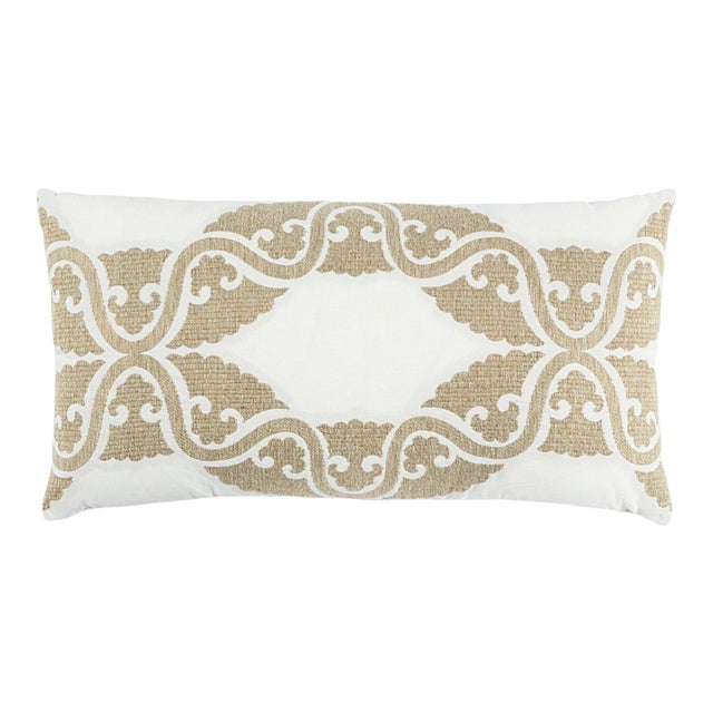 Schumacher Siljan Pillow in Ivory For Sale