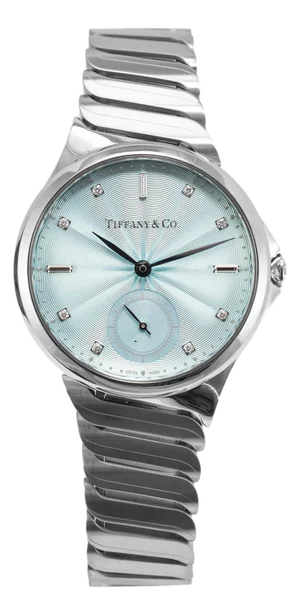 Tiffany & Co. Metro 3-Hand Ice Blue 34mm Diamond Dial Steel Automatic Watch