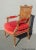 Vintage French Provincial Red Velvet Arm Chair With Cane Back & Goose Down Fill For Sale - Image 4 of 11