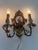 Two-Light Wall Lamps in Wrought Iron and Decorated Porcelain, 1940s, Set of 2 For Sale - Image 11 of 14