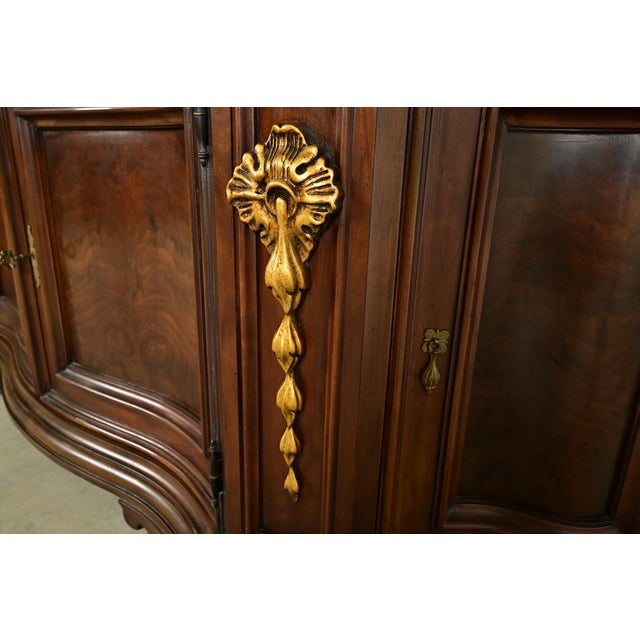 Karges French Regency Louis XVI Burled Walnut Sideboard or Bar Cabinet For Sale - Image 10 of 14