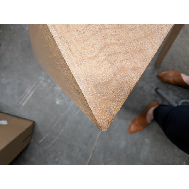 Brown Late 20th Century Attributed to William Earle Modern Geometric Sculptural Console Table For Sale - Image 8 of 10