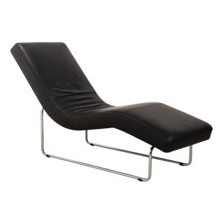 Black Leather 680 Recliner with Manual Function from Rolf Benz For Sale