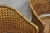 Wood Vintage Hollywood Regency Faux Bamboo Wood & Cane Barrel Back Lounge Chair, Pair For Sale - Image 7 of 15