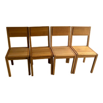 Vintage Oak Dining Chairs, 1990s, Set of 4 For Sale