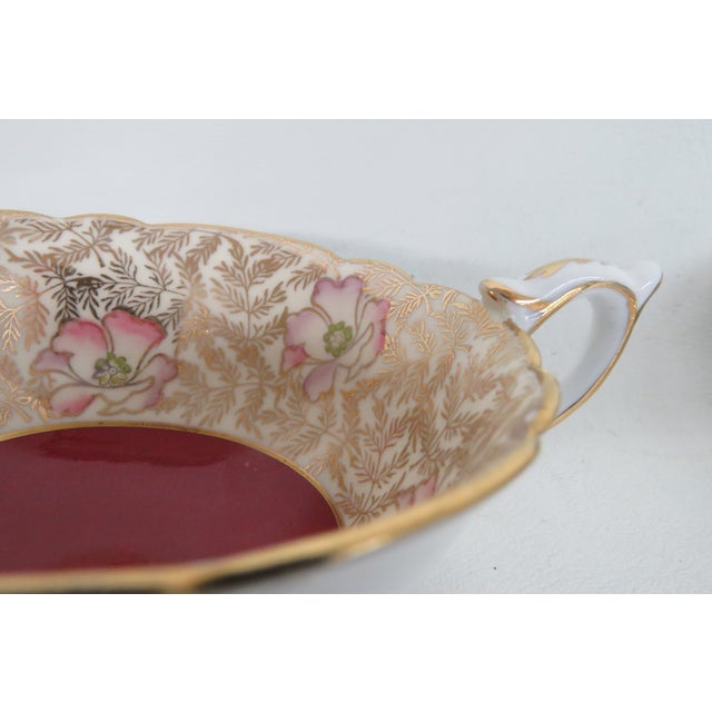 Royal Stafford Red Floral Garland Bone China Floral Tea Cup and Saucer Set 4651b For Sale - Image 14 of 18