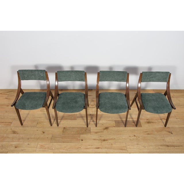 Mid-Century Modern Ski Jumper Chairs by Juliusz Kędziorek for Zamojska, Poland, 1970s, Set of 4 For Sale - Image 3 of 18