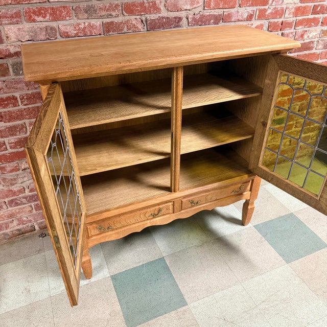 Wood Henning Kjærnulf Carved Oak Sideboard, Denmark, 1960s, Attributed For Sale - Image 7 of 7