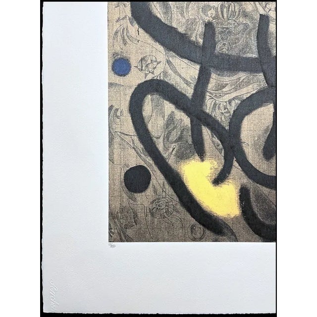 Contemporary After Joan Miro “Autoretrat” Signed & Numbered Lithograph For Sale - Image 3 of 5