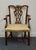 Chippendale Baker Furniture Solid Mahogany Traditional Chippendale Style Dining Arm Chair For Sale - Image 3 of 8