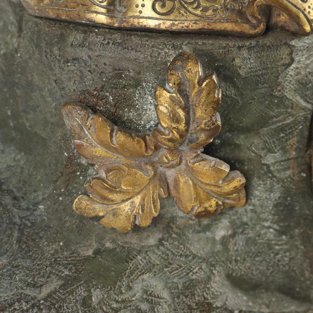 Brown Gilt Bronze Pendulum Clock For Sale - Image 8 of 14