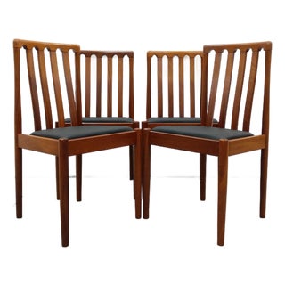 Set of 4 Vintage Mid Century Modern Dining Chairs Attributed to Meredew For Sale