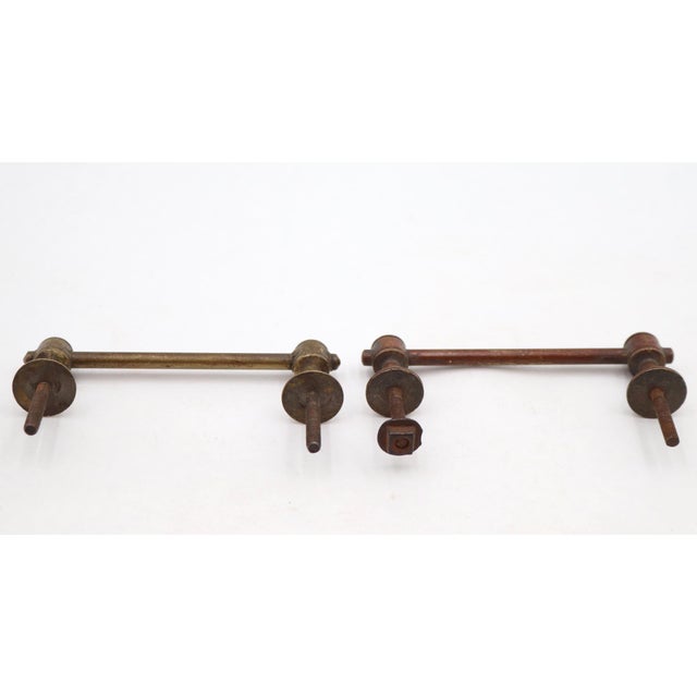 Pair of Vintage Traditional 4.25 In. Brass Drawer Pulls For Sale - Image 4 of 4