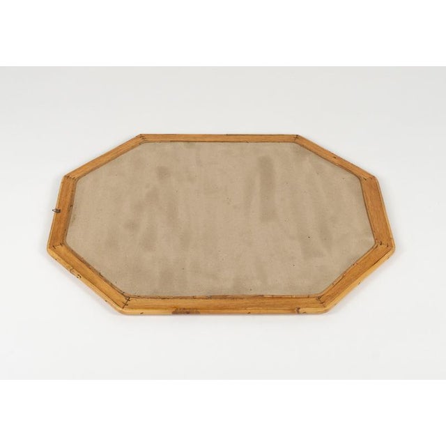 Mid-Century Wall Mirror Rattan and Bamboo Vivai Del Sud Style, Italy, 1970s For Sale - Image 11 of 12